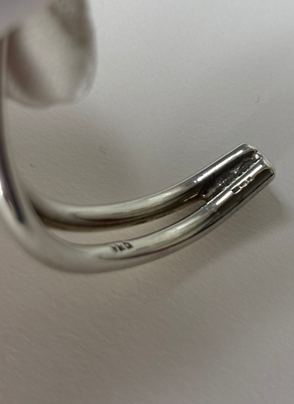 925 Sterling Silver Modernist Wave Cuff Bangle Bracelet 23.2g