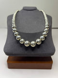 Tiffany & Co. 925 Sterling Silver Bead Ball Necklace 16” 29.1g