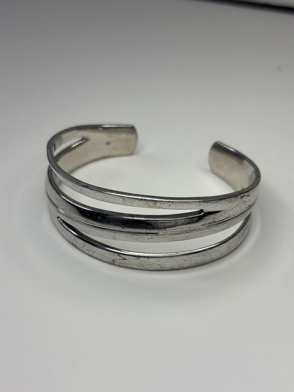 Emporio Armani 925 Sterling Silver Modernist Bangle 51.7g