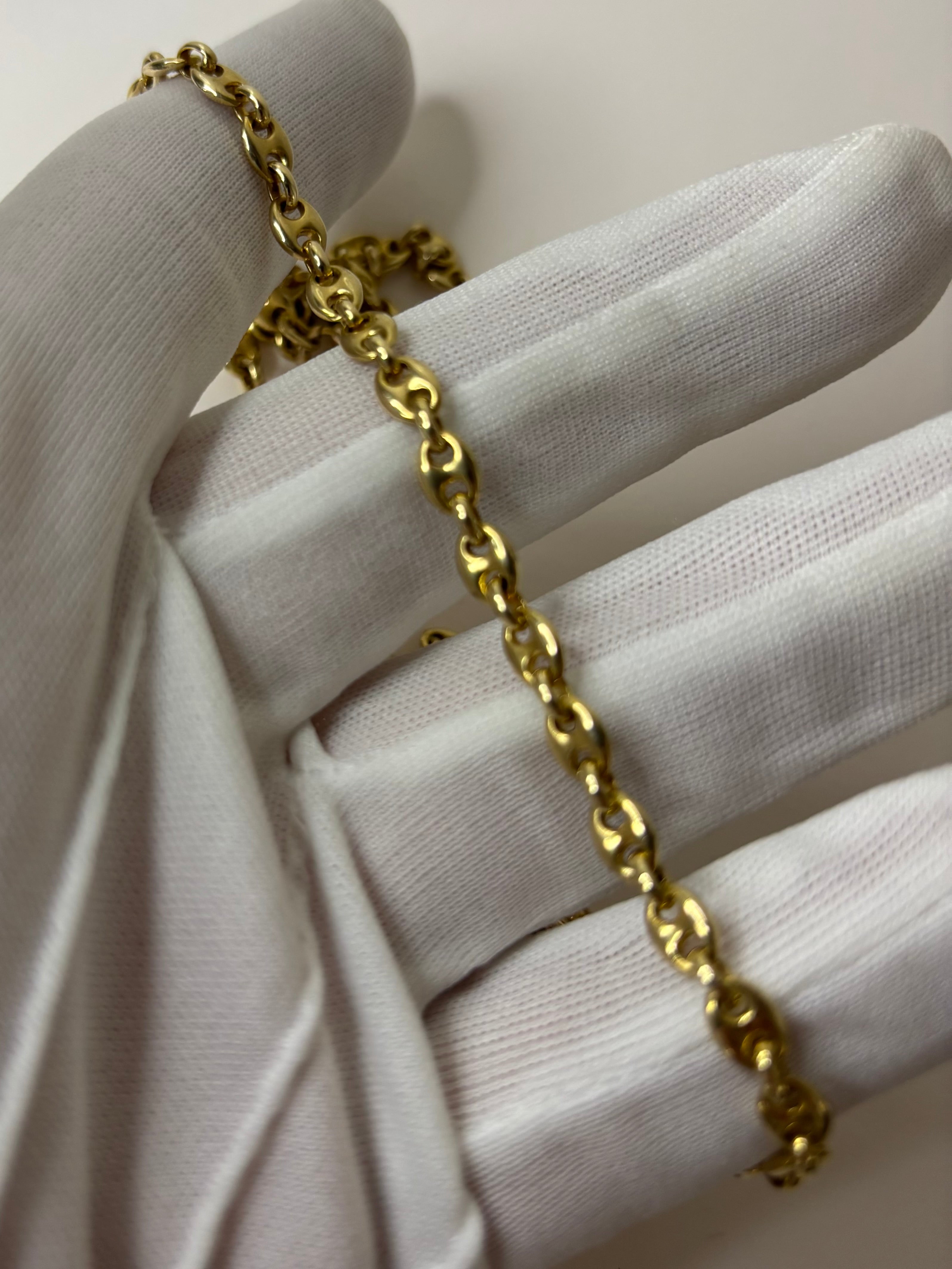 9ct Gold Fancy Link Necklace Chain 23” 25.1g Great Condition