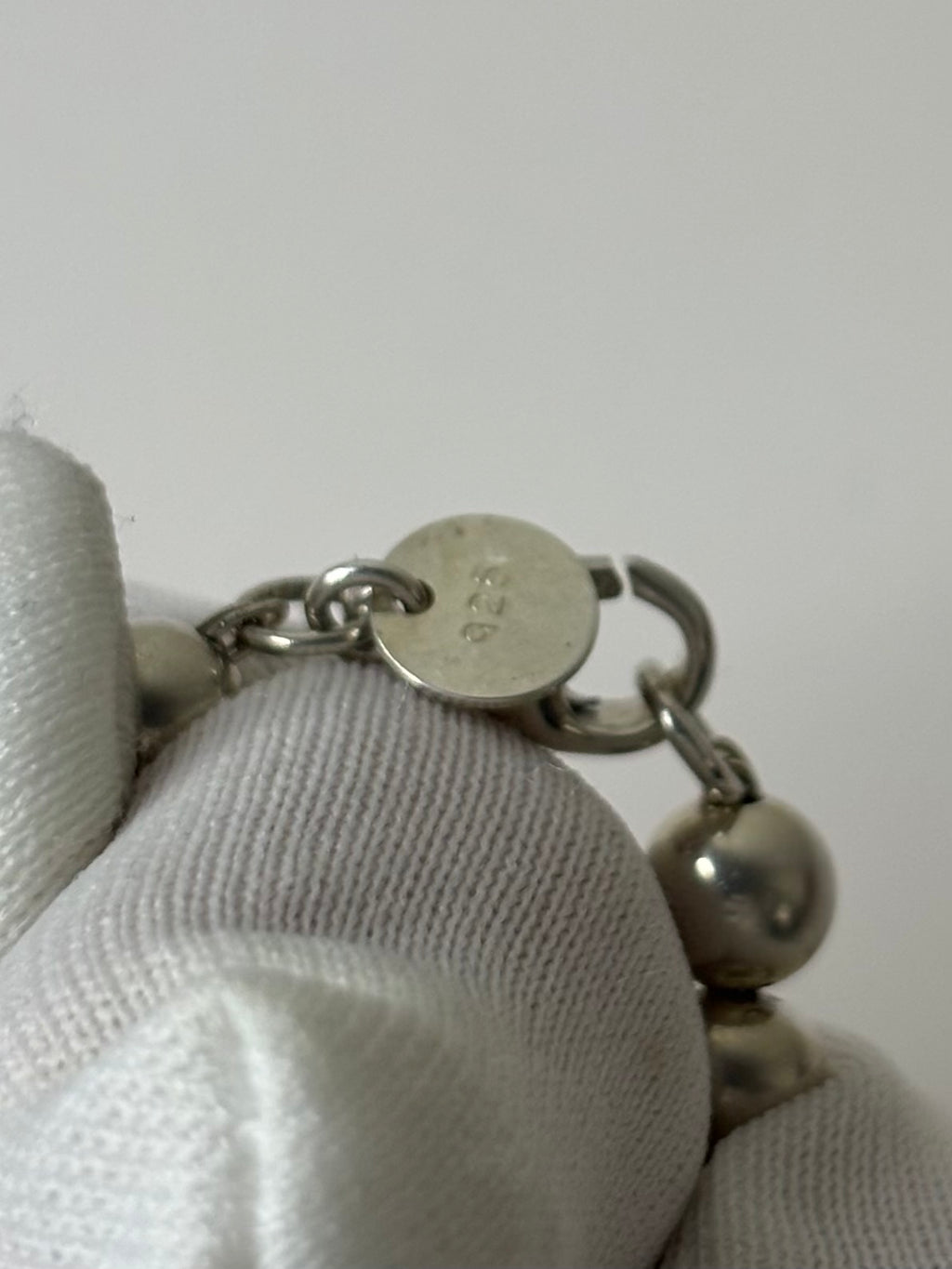 Tiffany & Co. 925 Sterling Silver Bead Ball Necklace 16” 29.1g