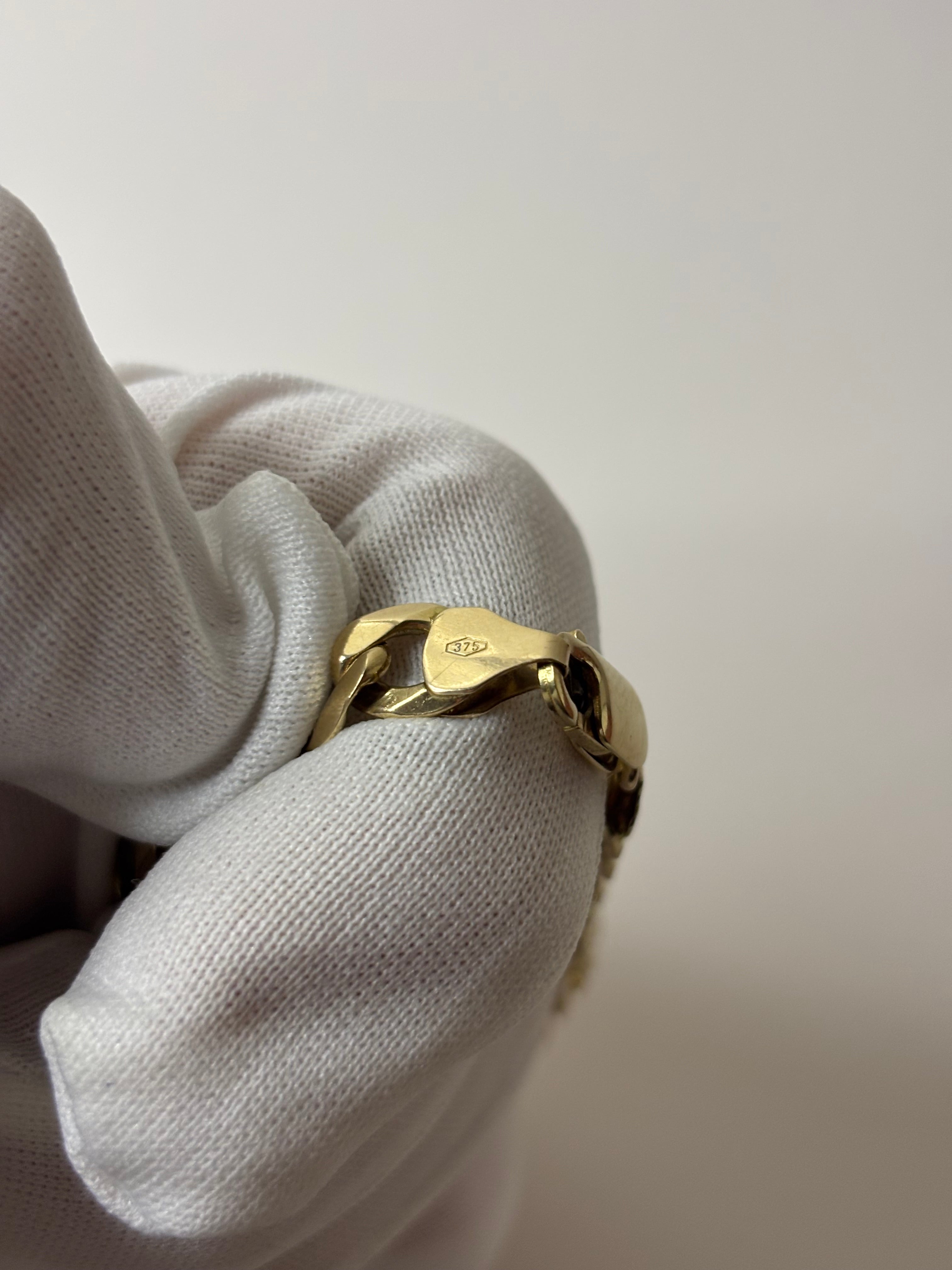 9ct Gold Curb Bracelet 12.8g 7.5” Great Condition Fully Hallmarked