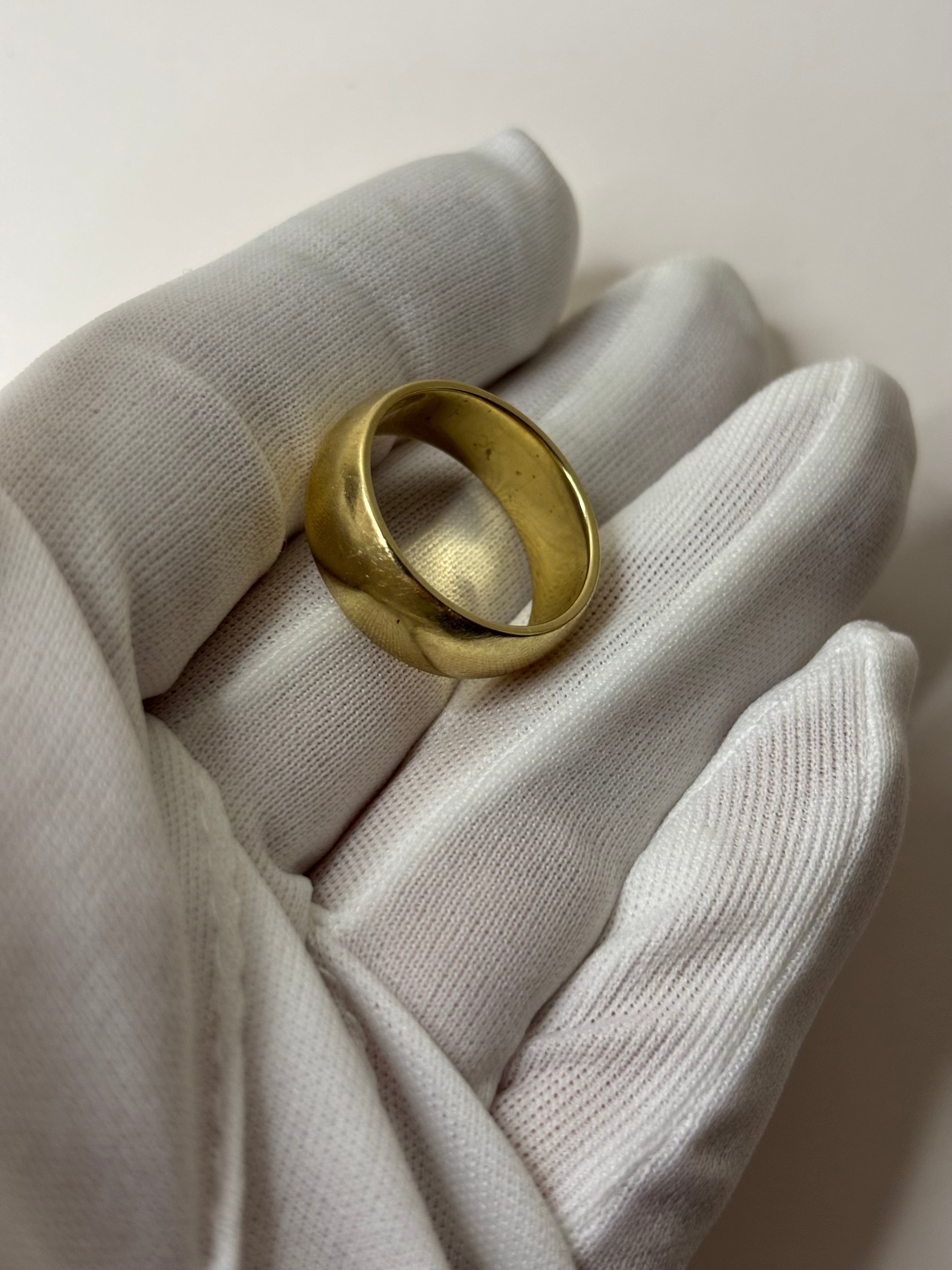 9ct Solid Gold Band Ring Size T 8g Great Condition Fully Hallmarked