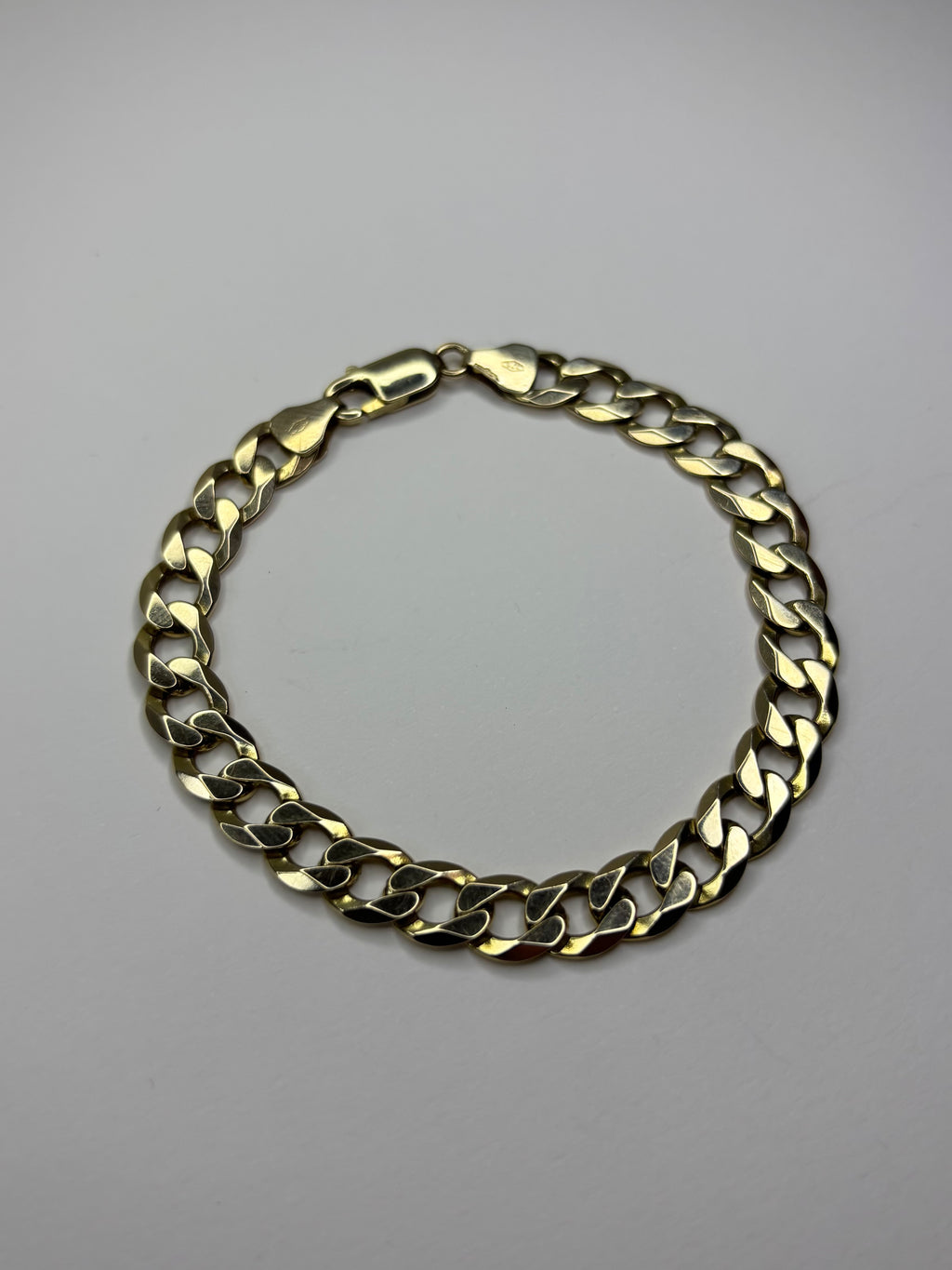 9ct Gold Curb Bracelet 12.8g 7.5” Great Condition Fully Hallmarked