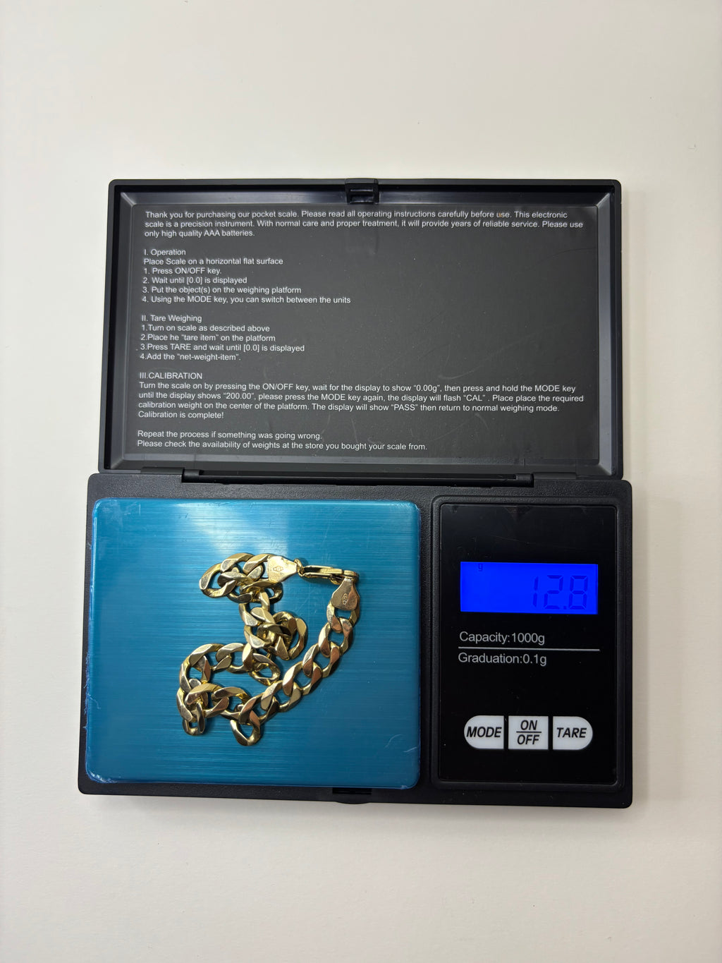 9ct Gold Curb Bracelet 12.8g 7.5” Great Condition Fully Hallmarked