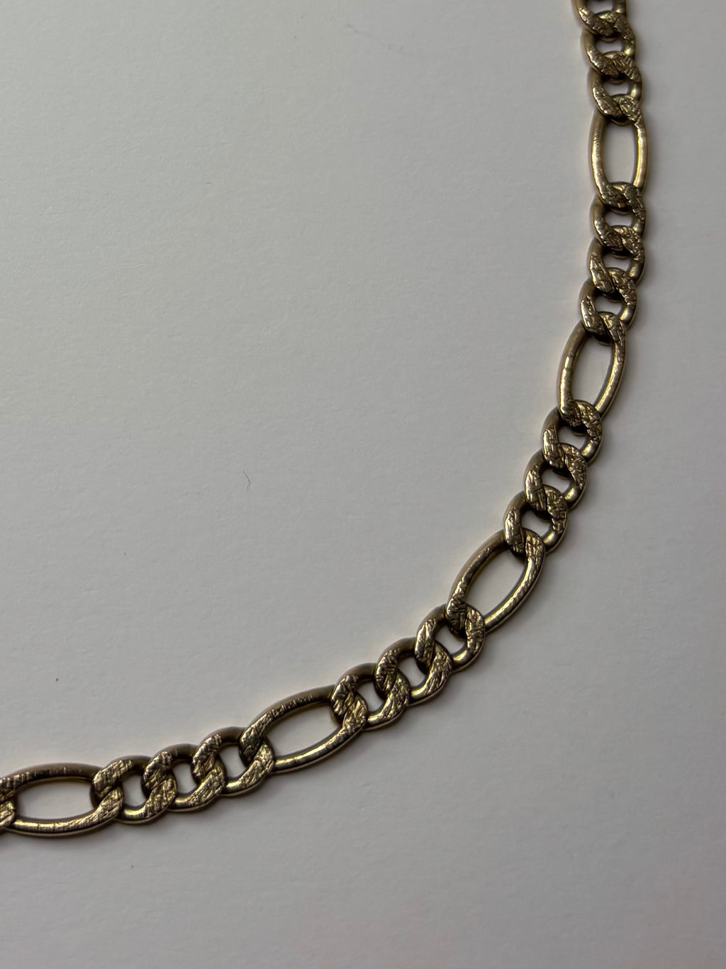 9ct Yellow Gold Figaro Chain 13g 18” Hallmarked Good Condition