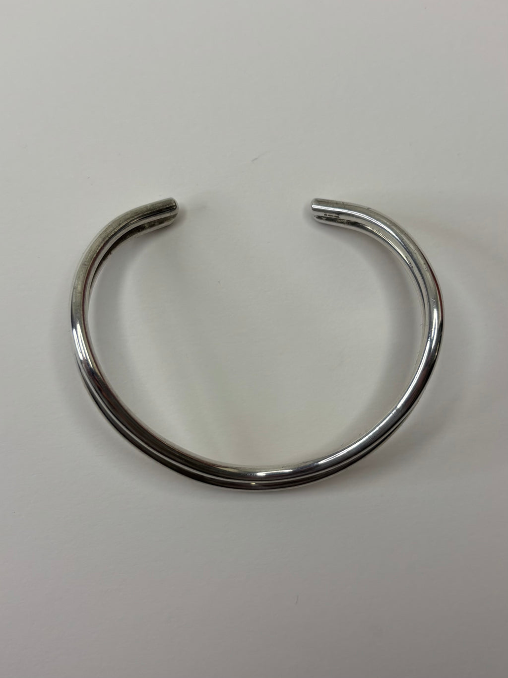 925 Sterling Silver Modernist Wave Cuff Bangle Bracelet 23.2g
