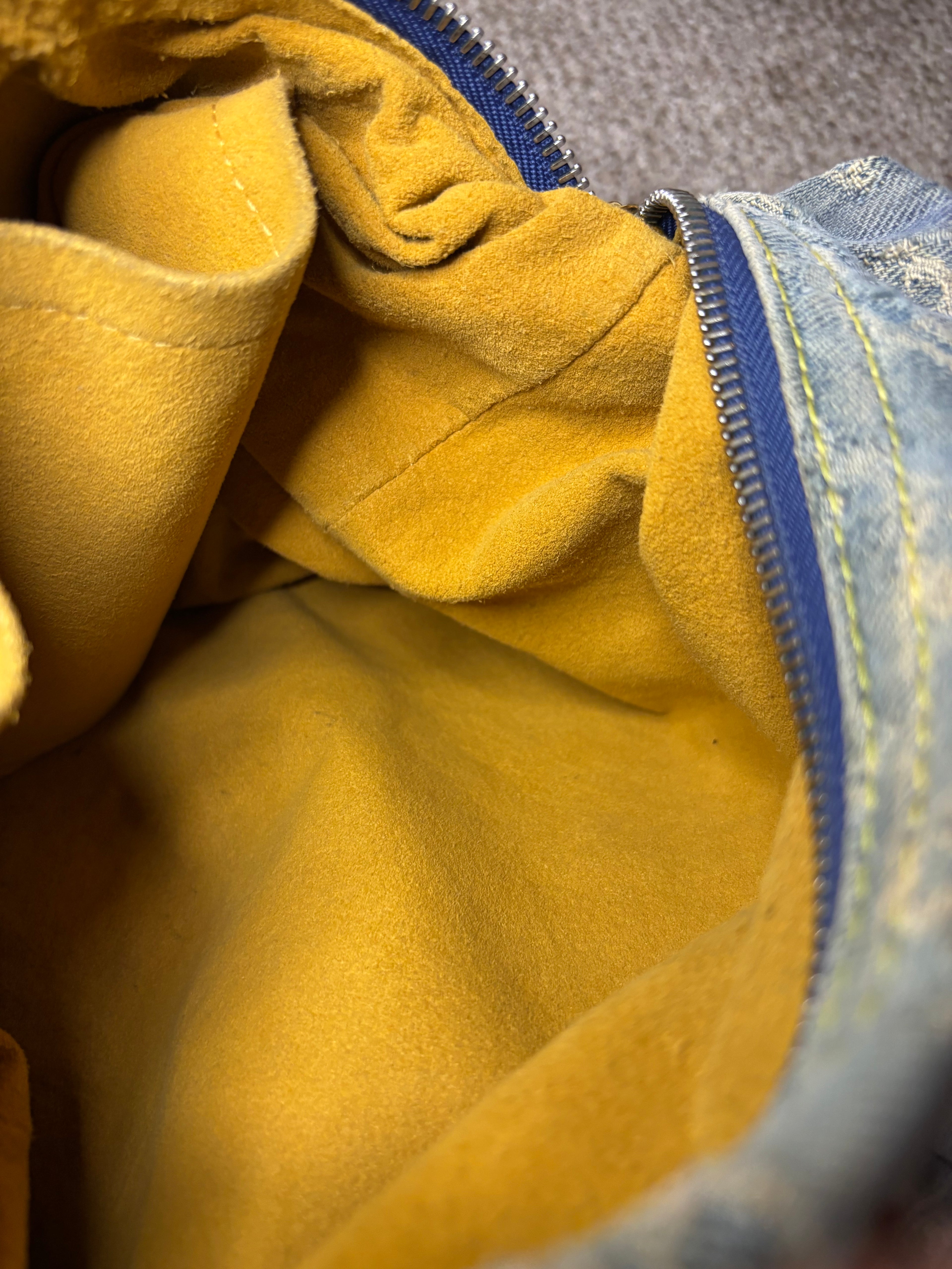 Louis Vuitton Vintage Monogram Shoulder Bag Blue Denim