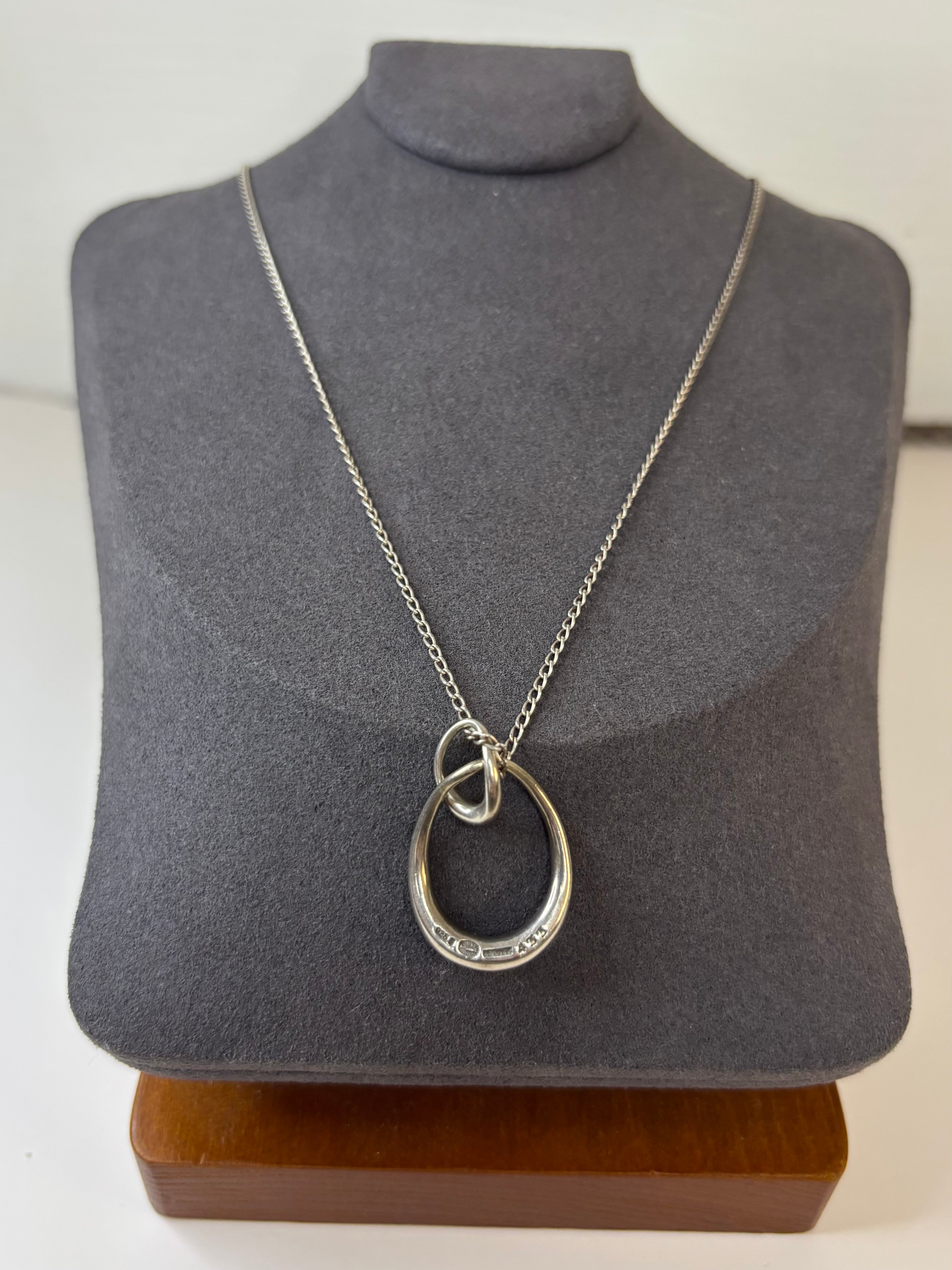 Georg Jensen 925 Sterling Silver Necklace 433 6.4g 17”