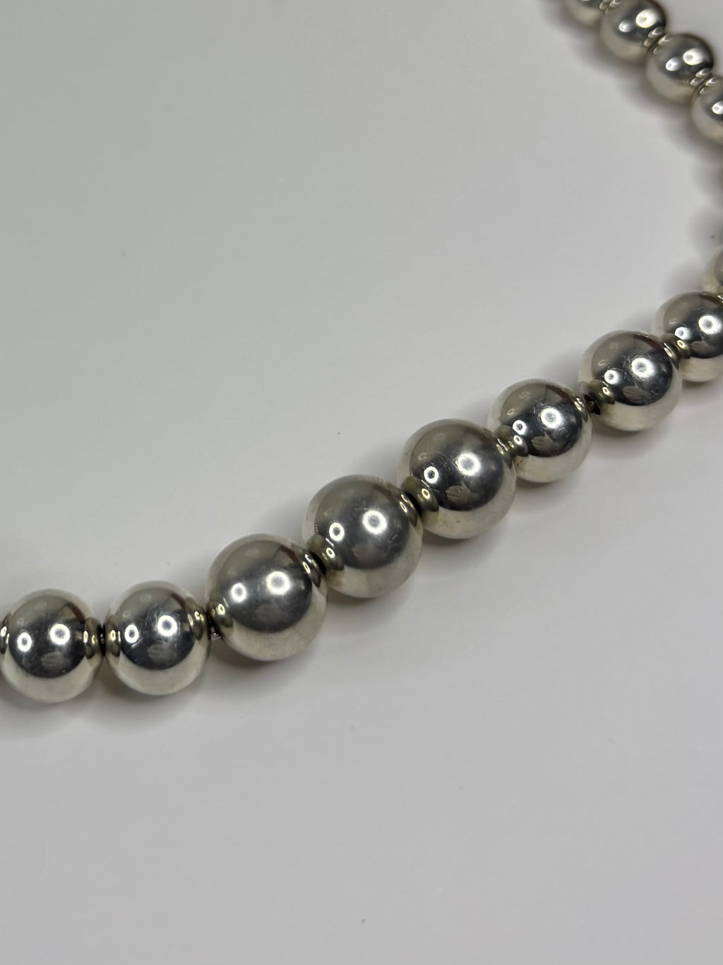 Tiffany & Co. 925 Sterling Silver Bead Ball Necklace 16” 29.1g