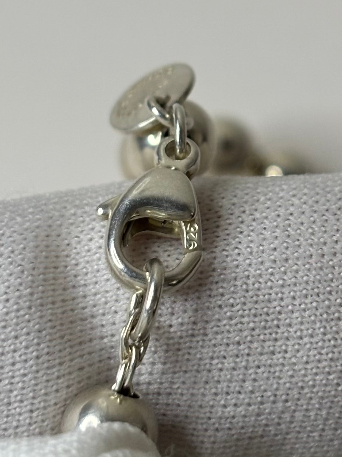Tiffany & Co. 925 Sterling Silver Bead Ball Necklace 16” 29.1g