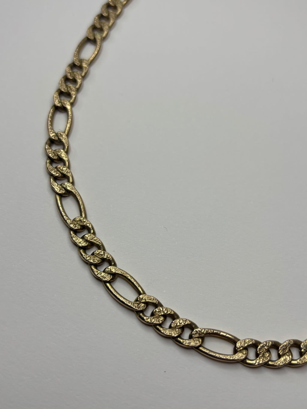 9ct Yellow Gold Figaro Chain 13g 18” Hallmarked Good Condition