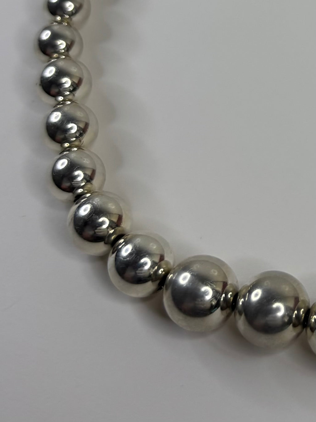 Tiffany & Co. 925 Sterling Silver Bead Ball Necklace 16” 29.1g