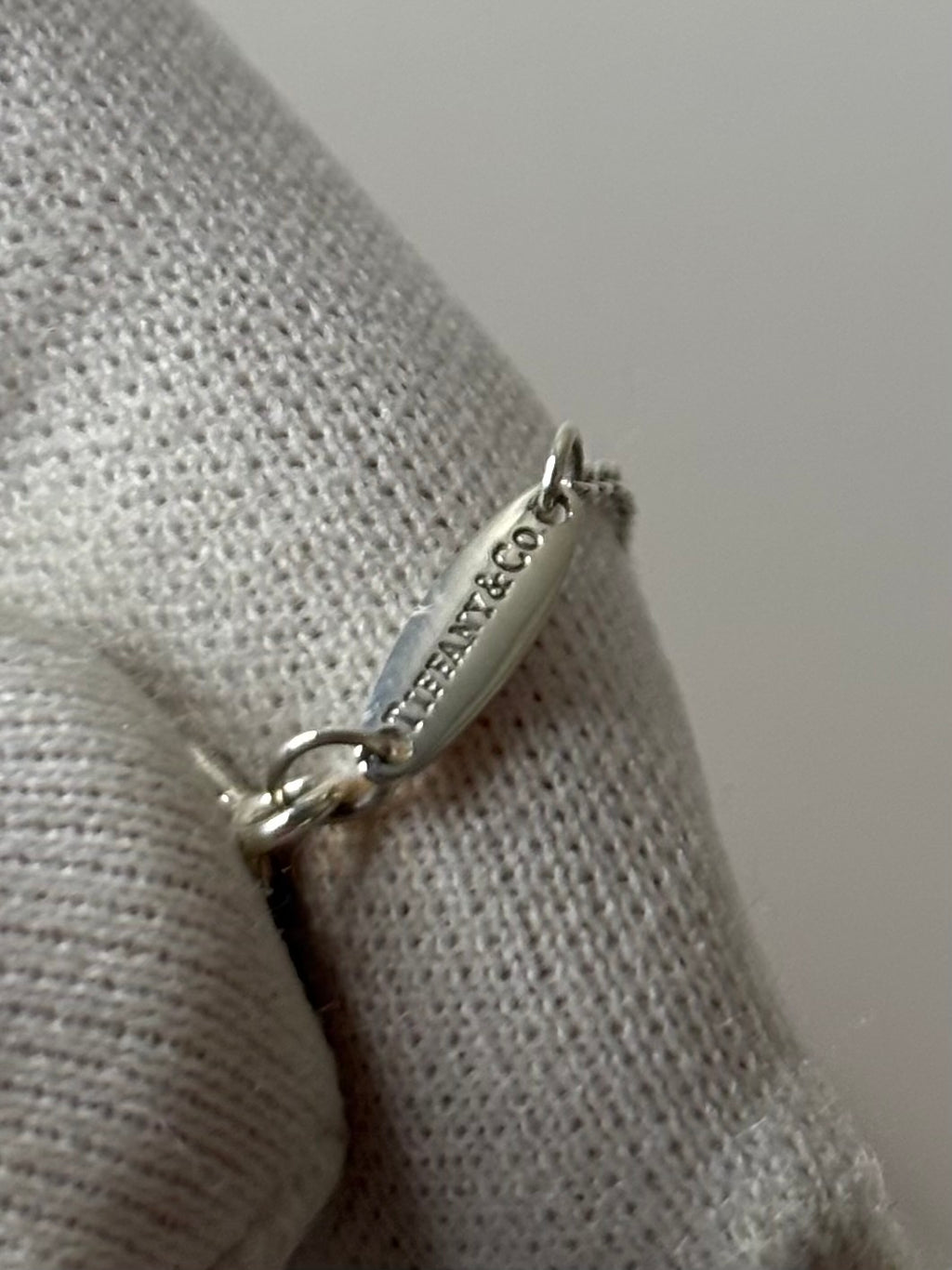 Tiffany & Co. Elsa Peretti 0.07ct Diamonds By The Yard 925 Sterling Silver Necklace 1.7g