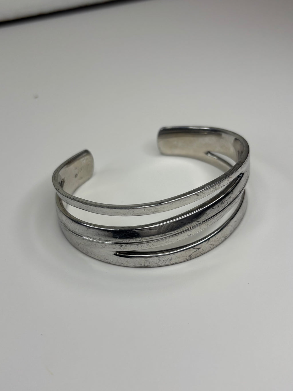 Emporio Armani 925 Sterling Silver Modernist Bangle 51.7g