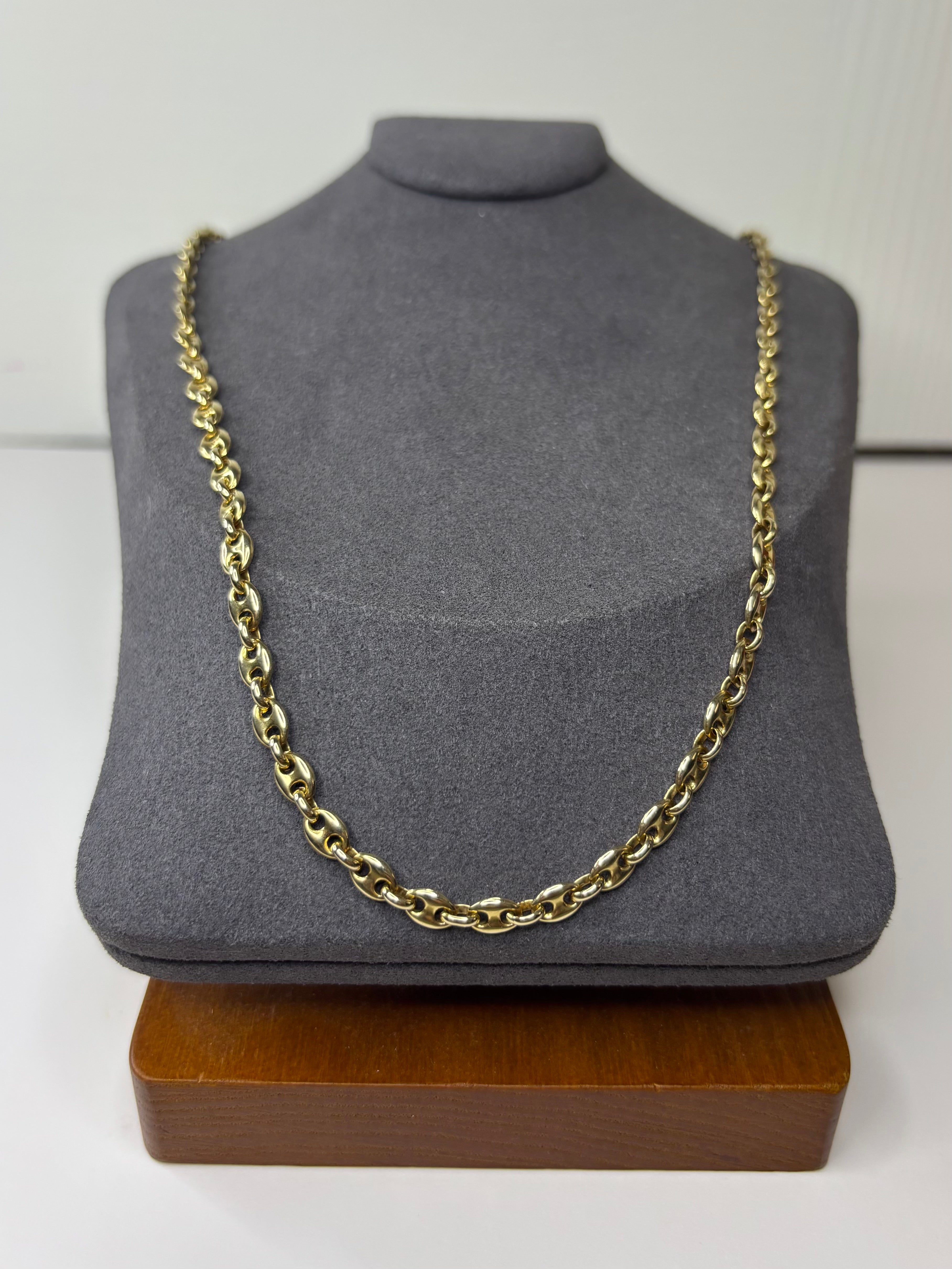 9ct Gold Fancy Link Necklace Chain 23” 25.1g Great Condition