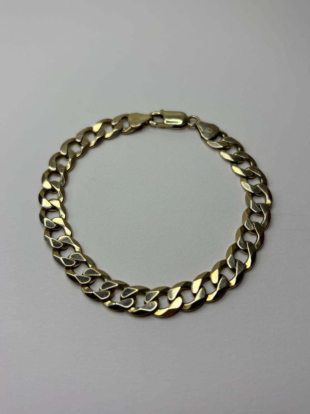 9ct Gold Curb Bracelet 12.8g 7.5” Great Condition Fully Hallmarked