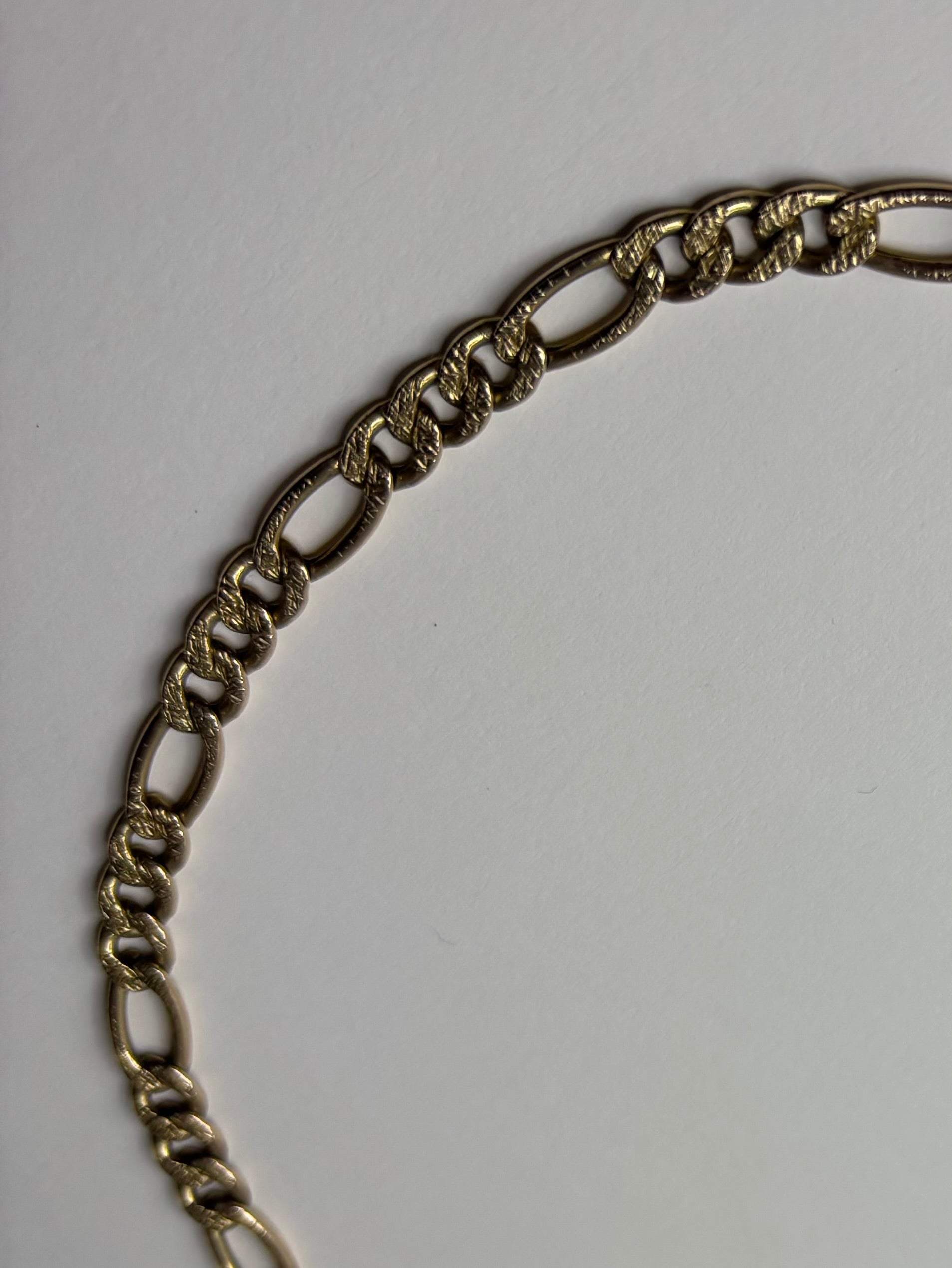 9ct Yellow Gold Figaro Chain 13g 18” Hallmarked Good Condition