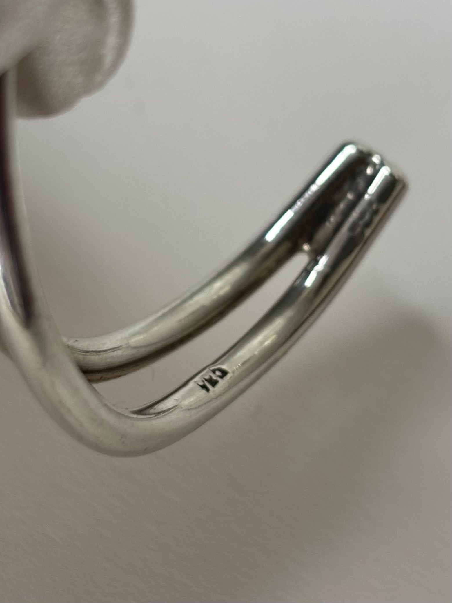 925 Sterling Silver Modernist Wave Cuff Bangle Bracelet 23.2g
