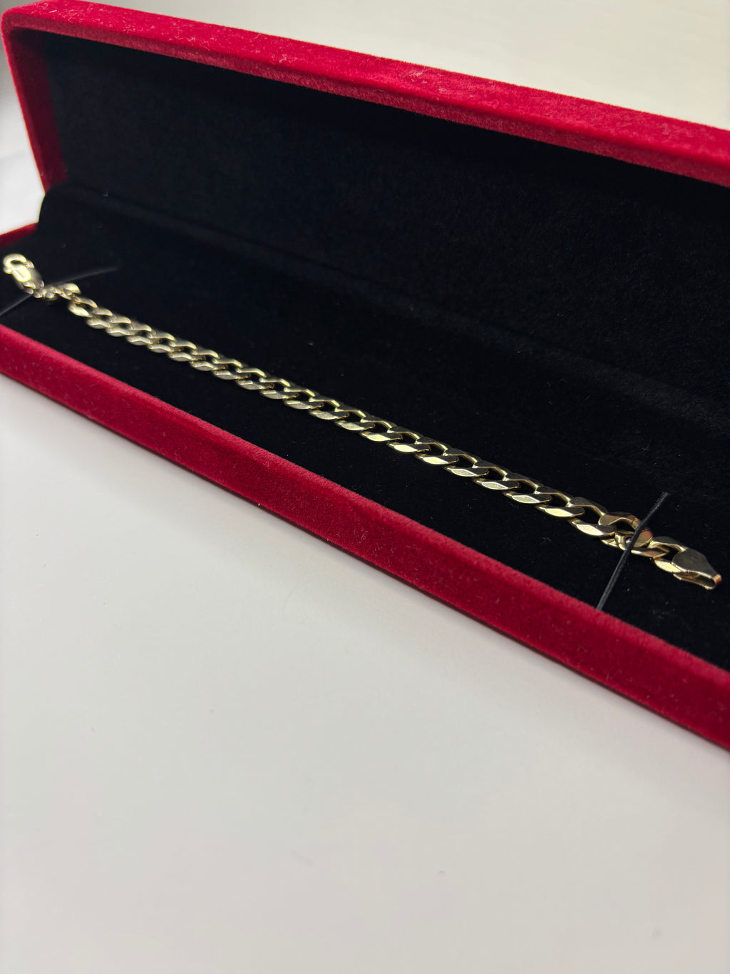 9ct Gold Curb Bracelet 12.8g 7.5” Great Condition Fully Hallmarked